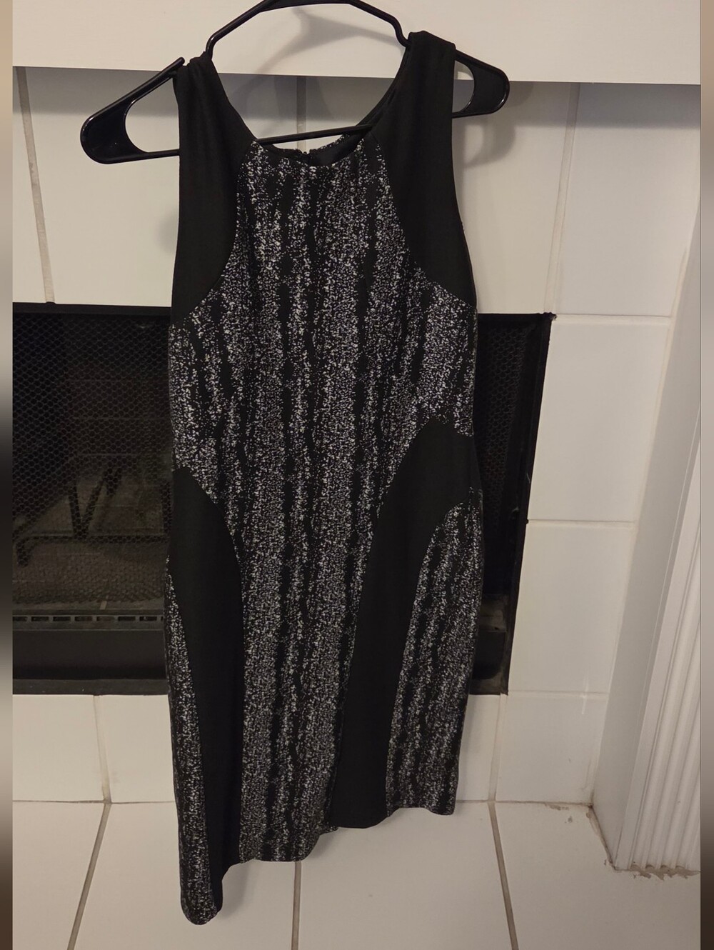 JM Studio Black and Silver Sleeveless Cocktail Dress